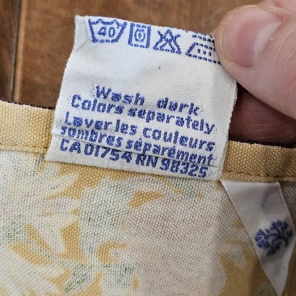 Vintage 90s April Cornell Danika Orange Cream Floral Placemats Set Of 3 Dahlia - Picture 7 of 11